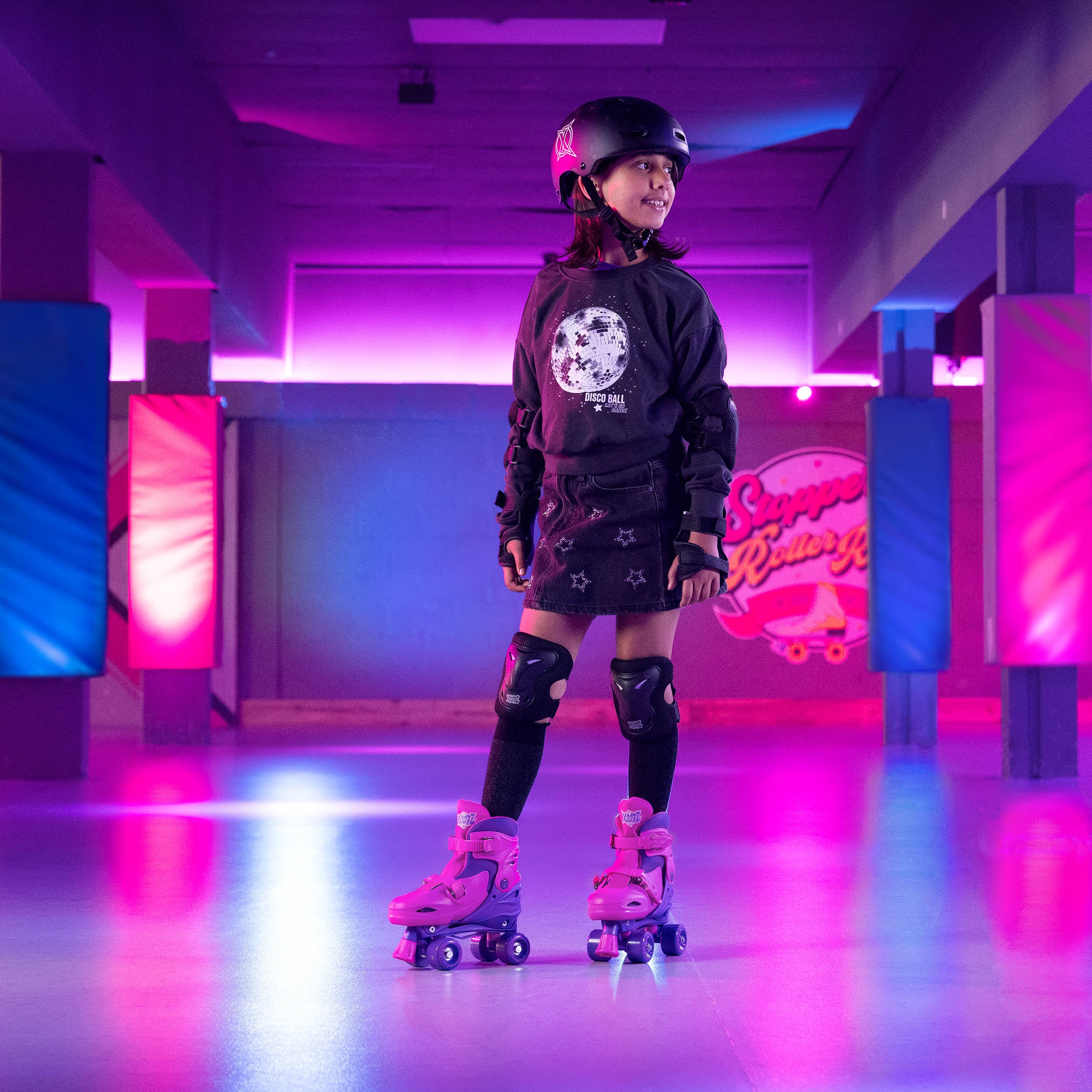 Adjustable Quad Roller Skates - Purple