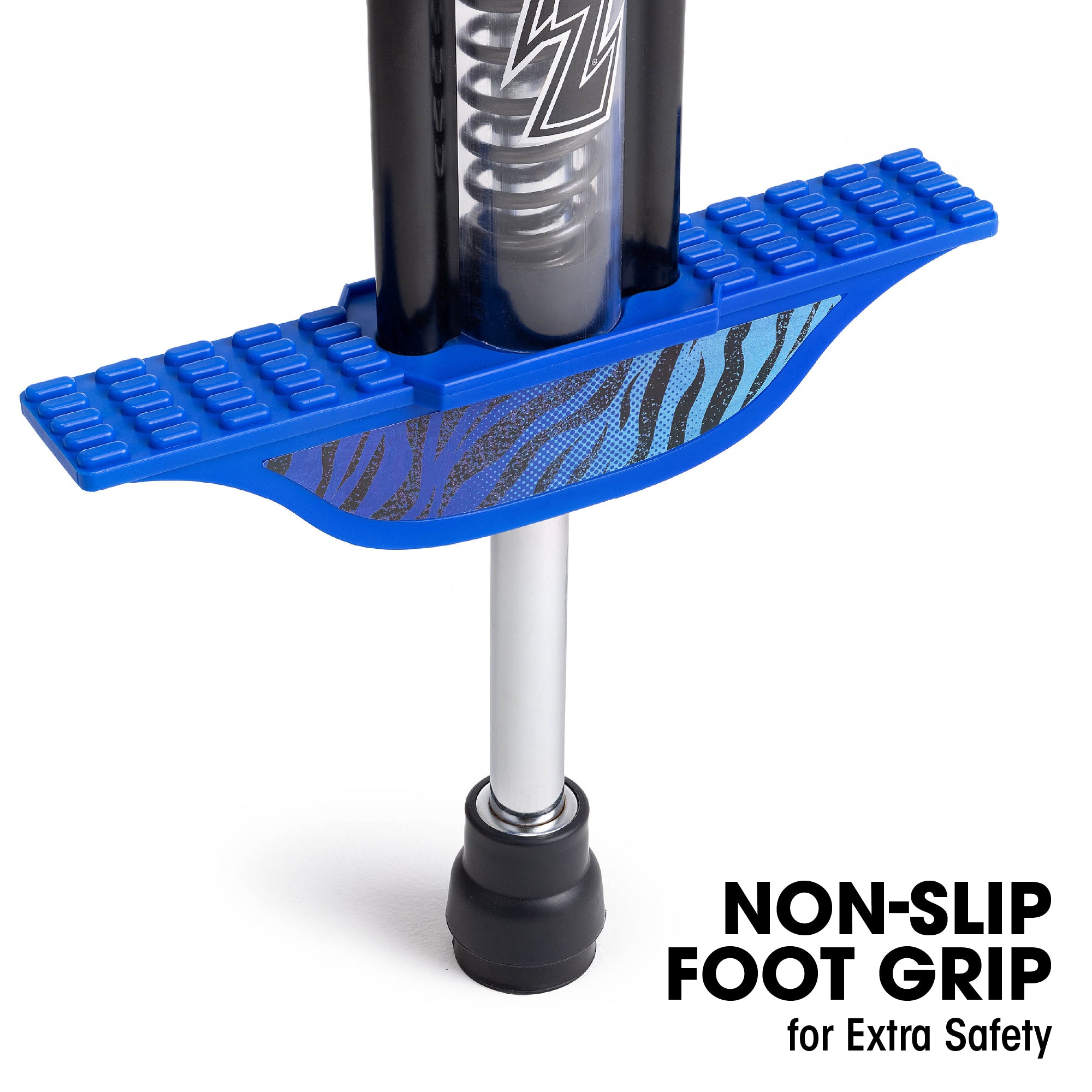 Wild Rider Light Up Pogo Stick – Blue Tiger