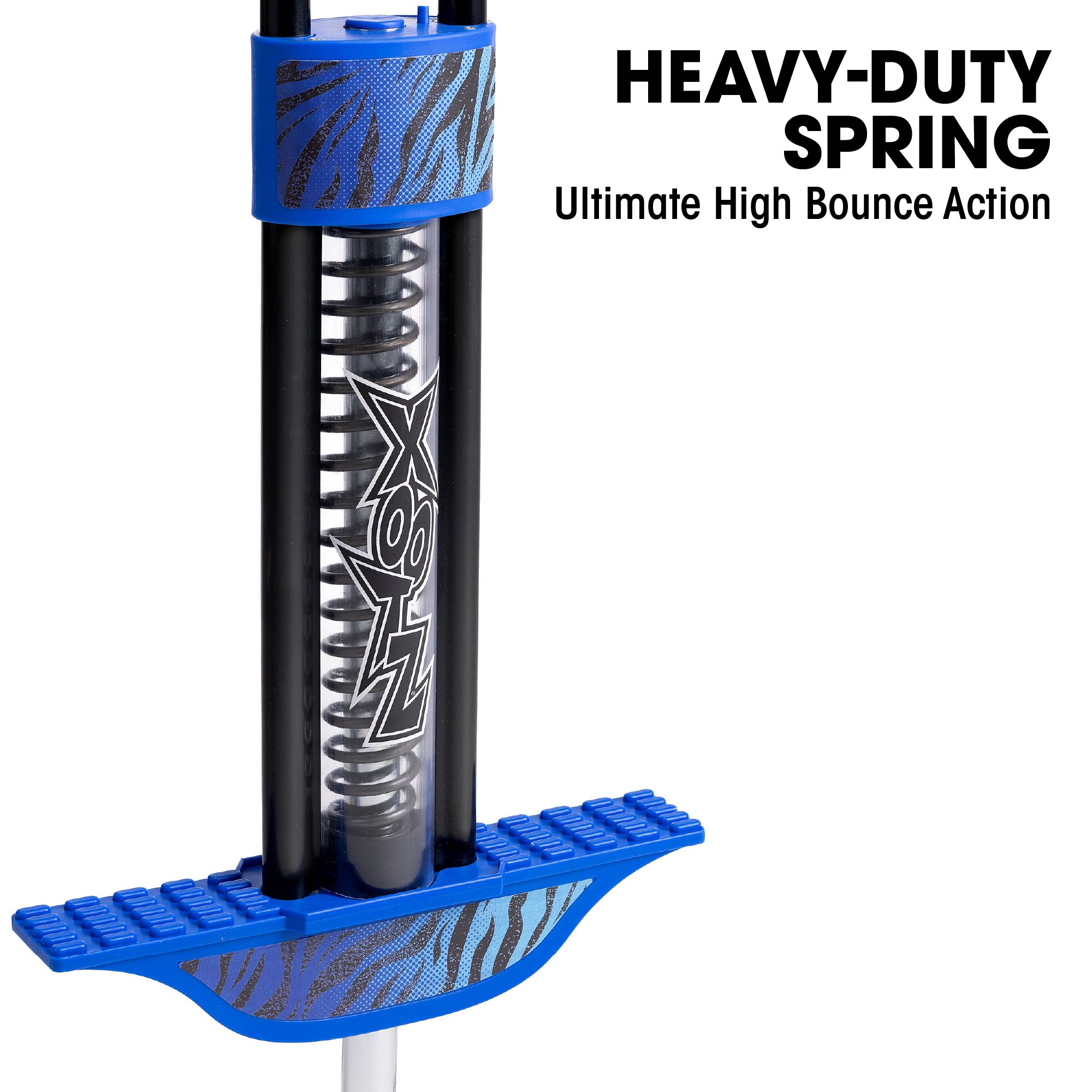 Wild Rider Light Up Pogo Stick – Blue Tiger