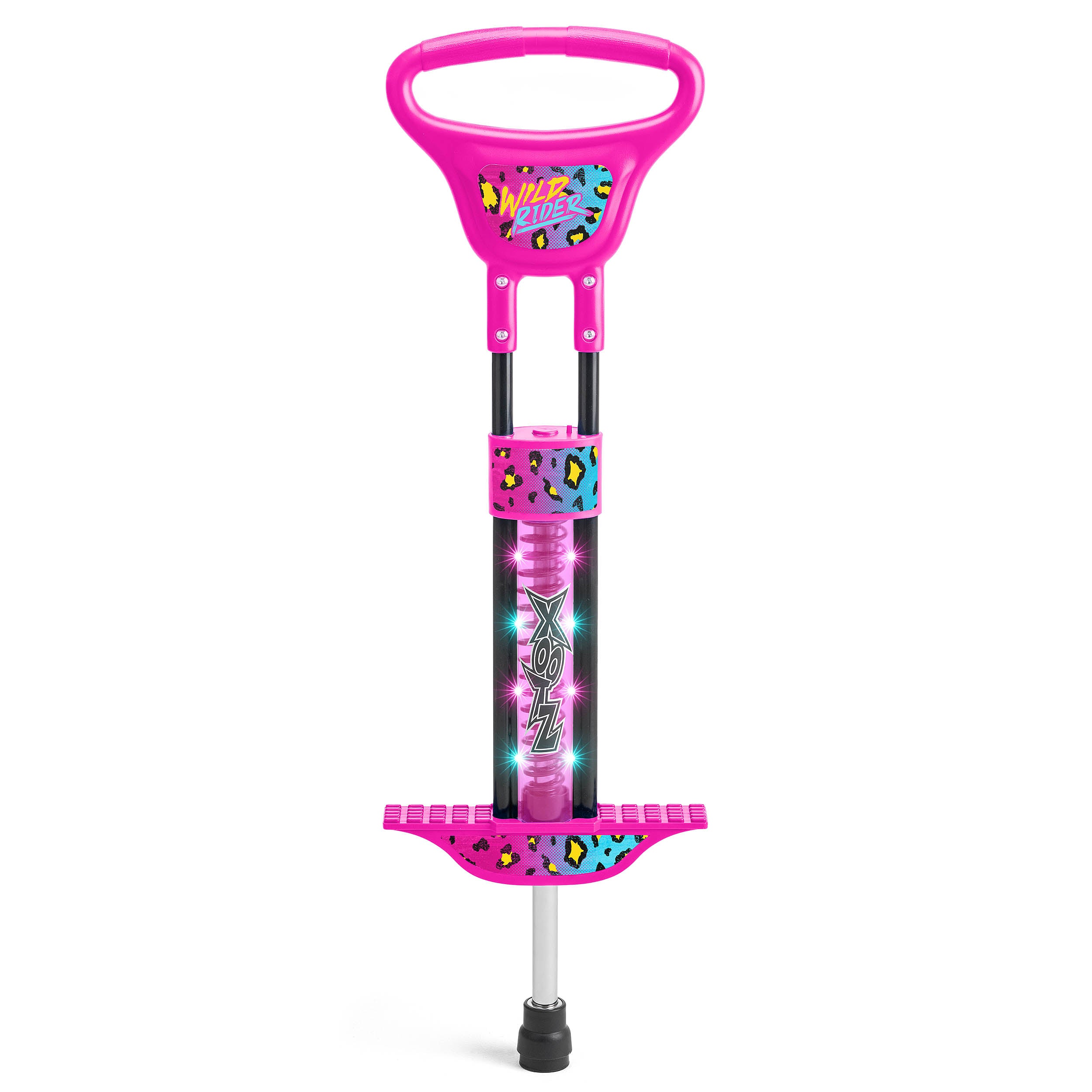 Wild Rider Light Up Pogo Stick – Pink Leopard