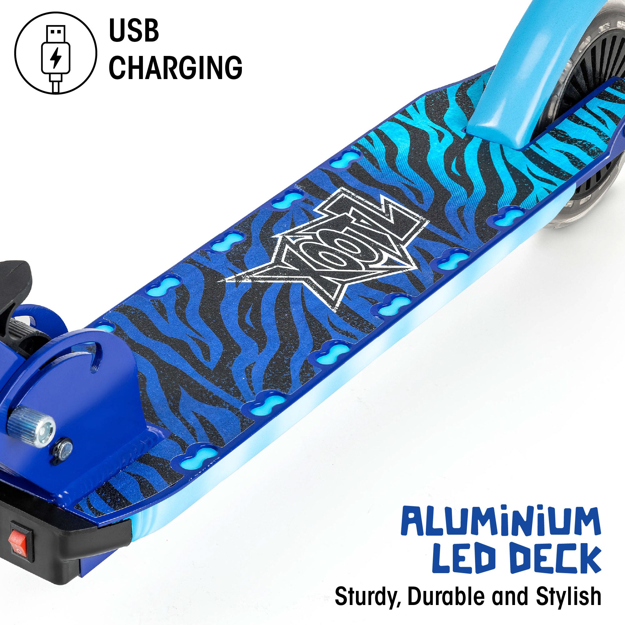 light up deck on kids scooter