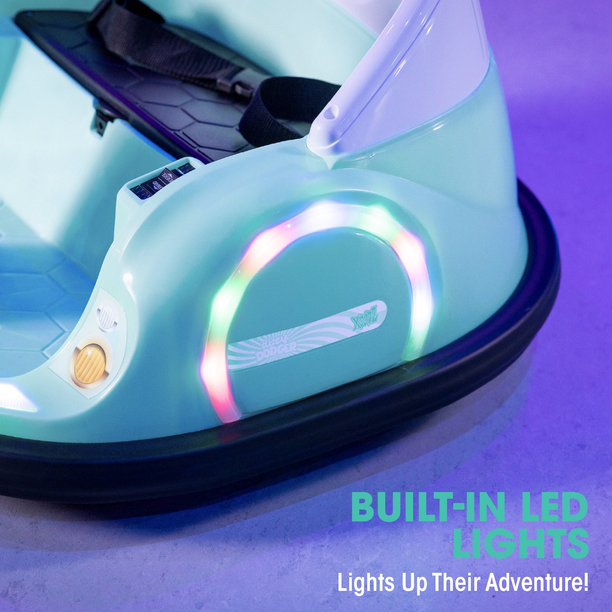 electric bumper car for kids with built in lights