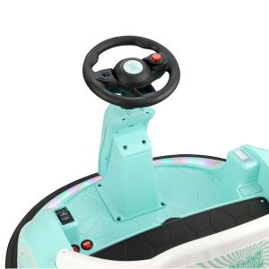 bumper car with steering wheel