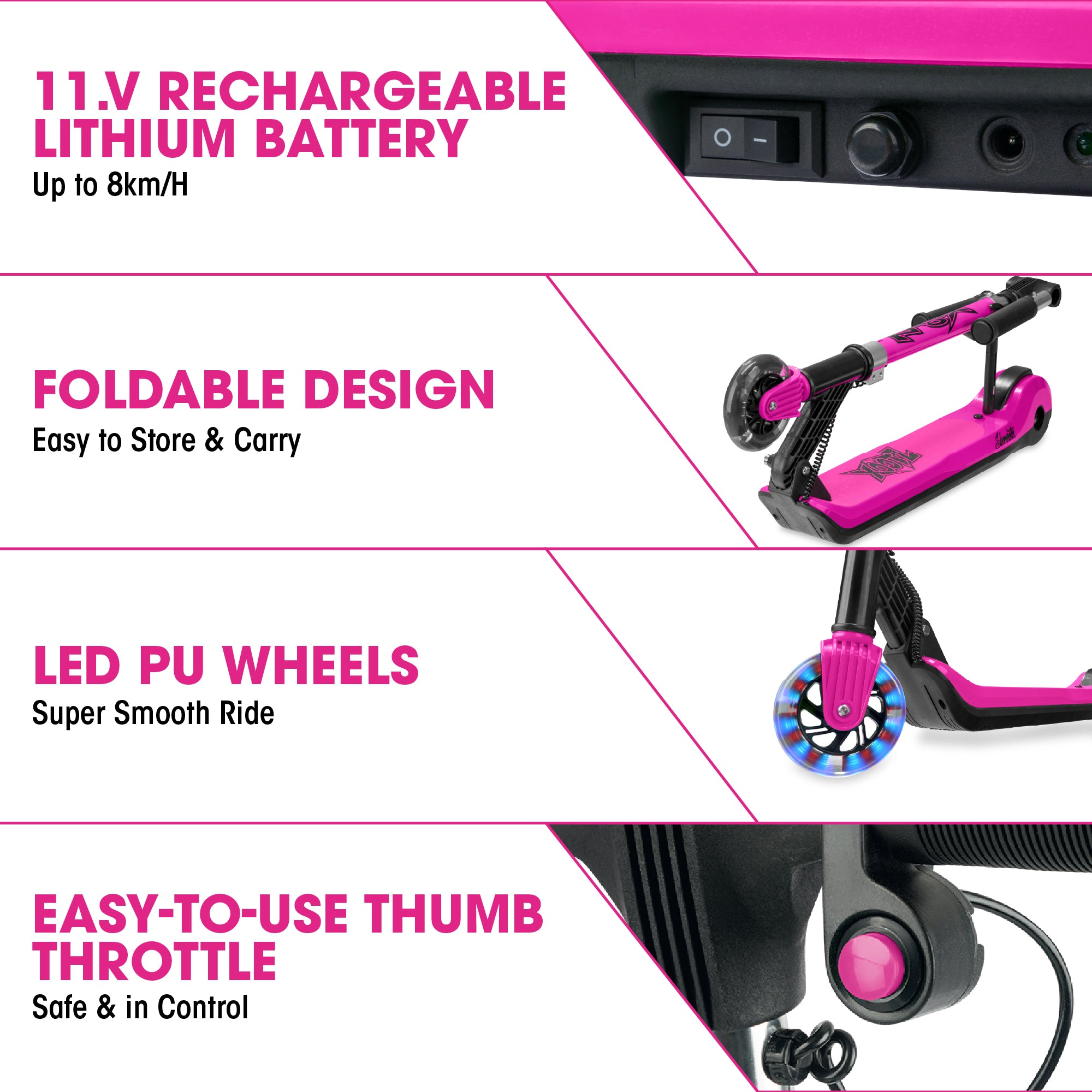 LED wheels scooter