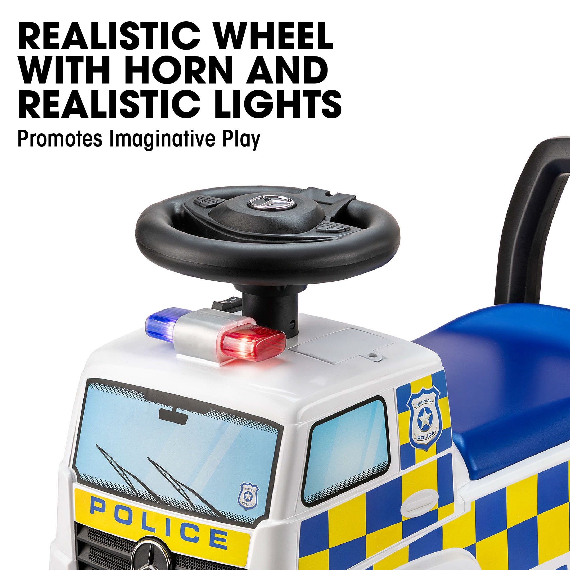 manual police car for kids