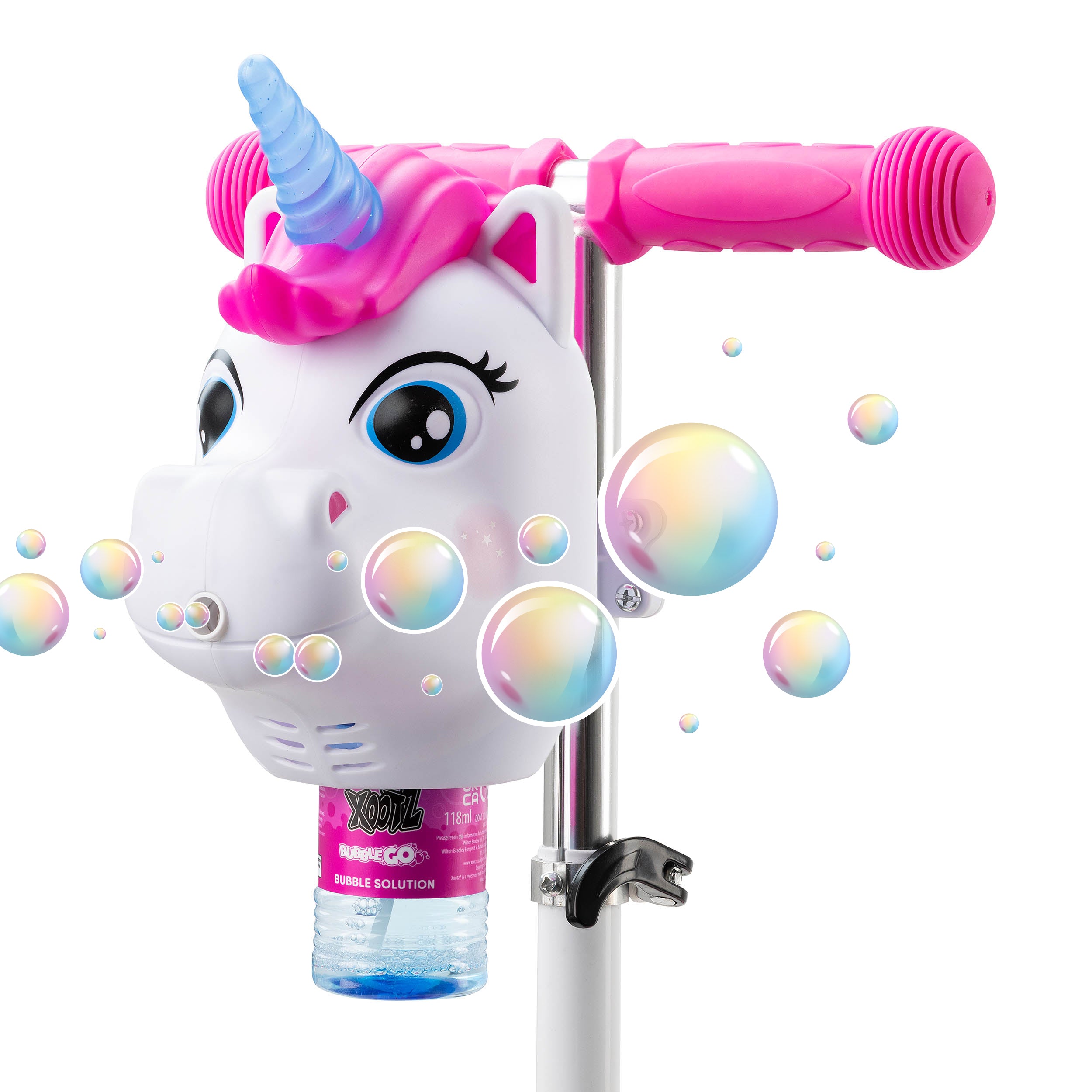 unicorn bubble machine scooter