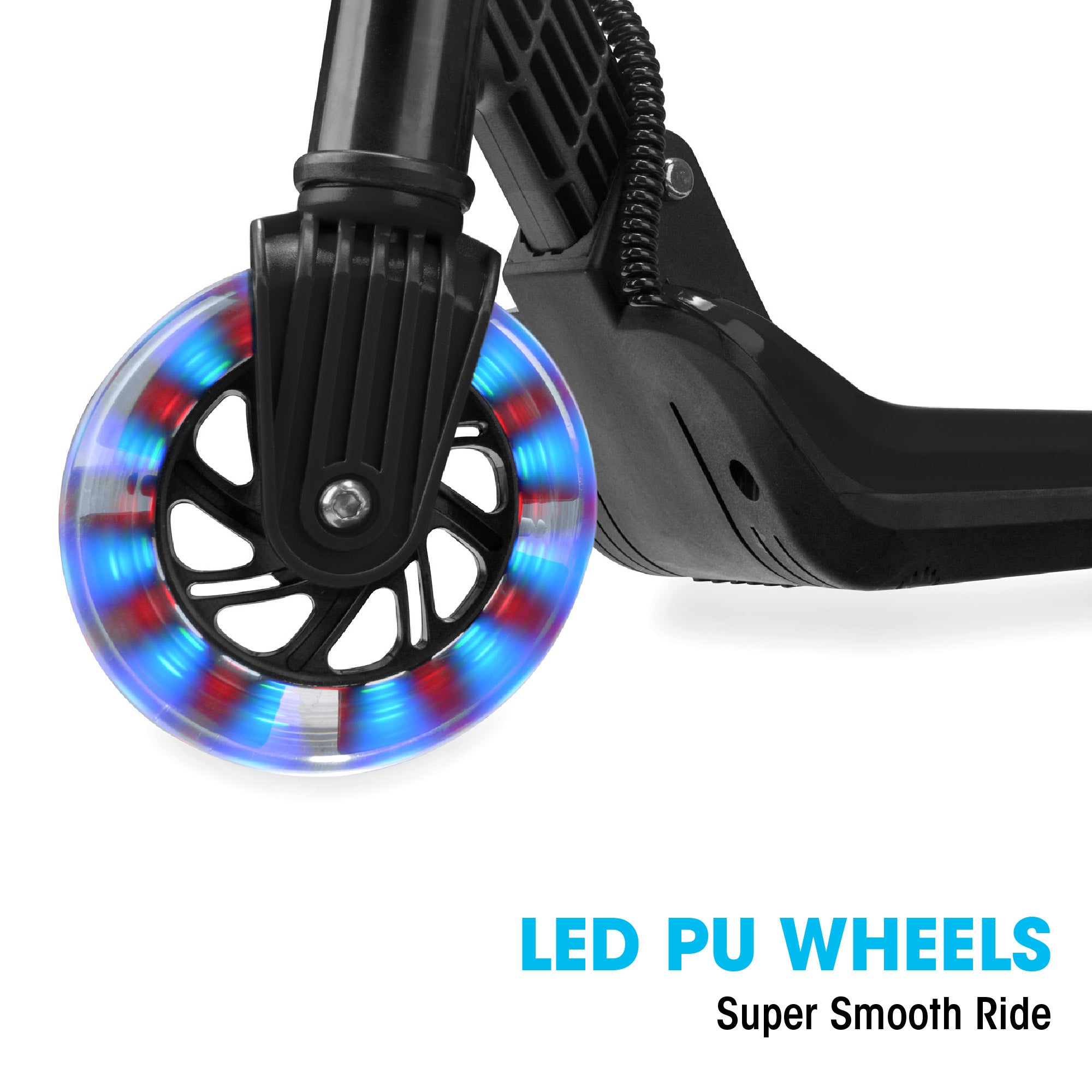 electric scooter with LED wheels