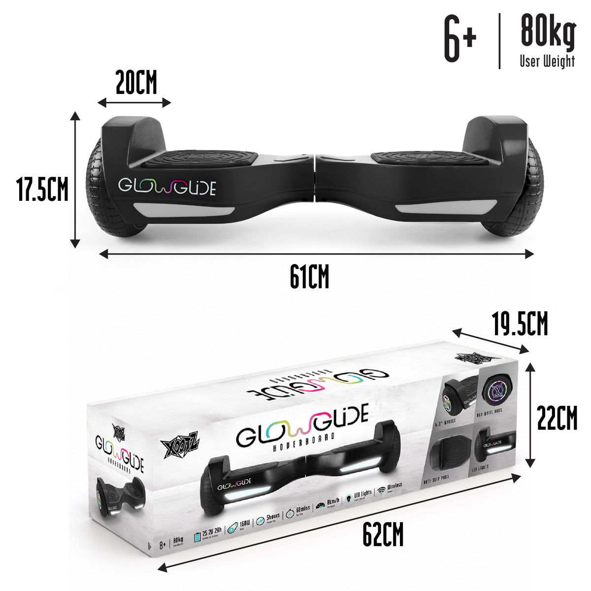 led hoverboards for kids ages 6+
