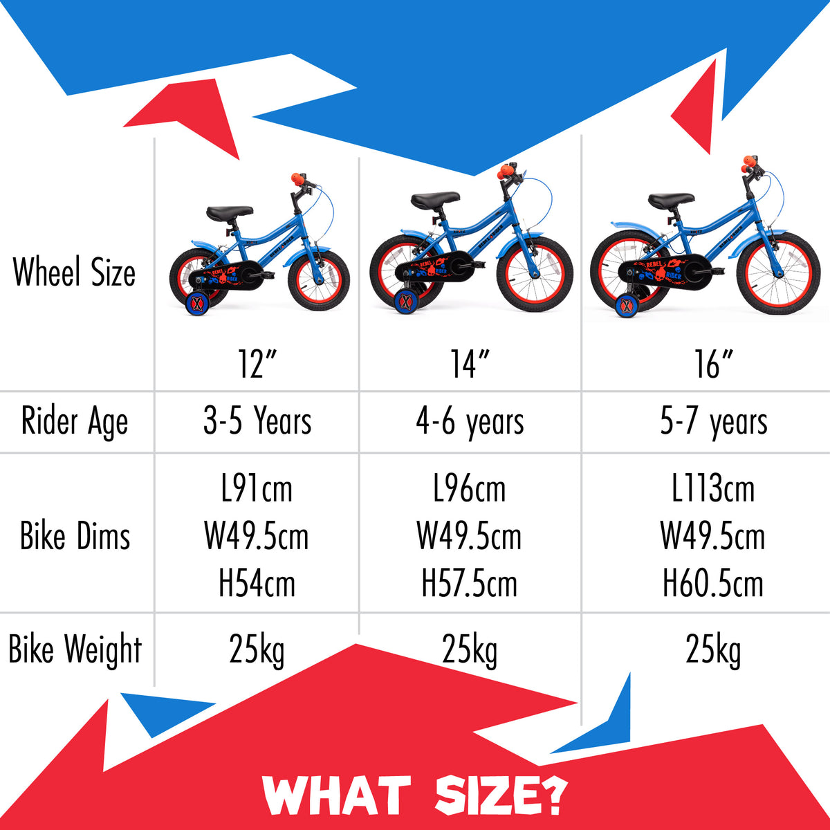 childrens bikes, pre assembled