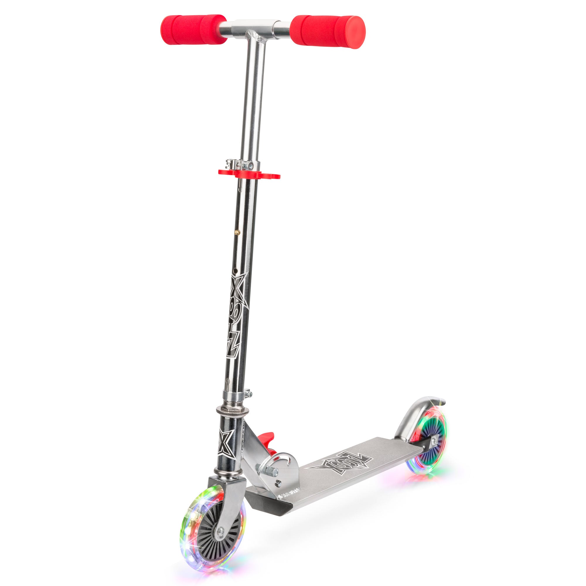 Light Up LED Folding Scooter - Red