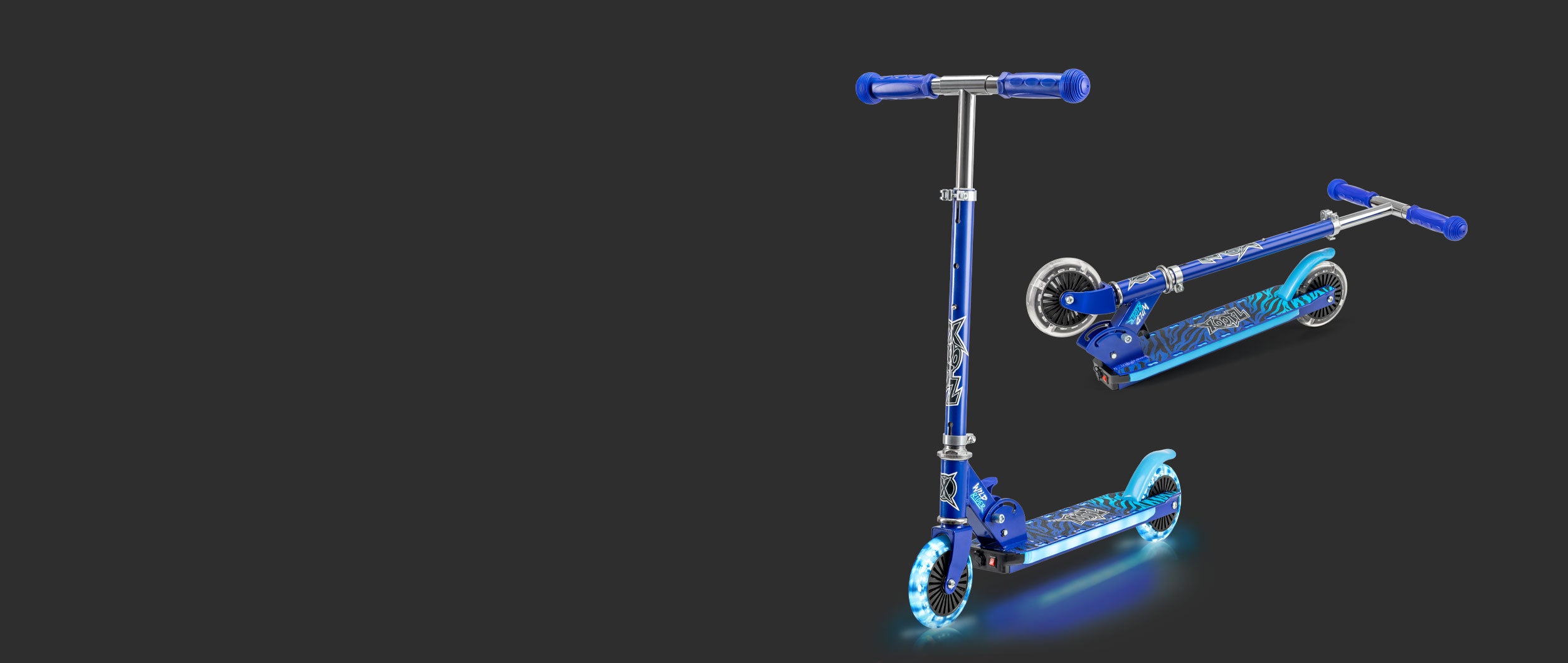 Wild Rider - Light Up LED Scooter – Blue | Xootz