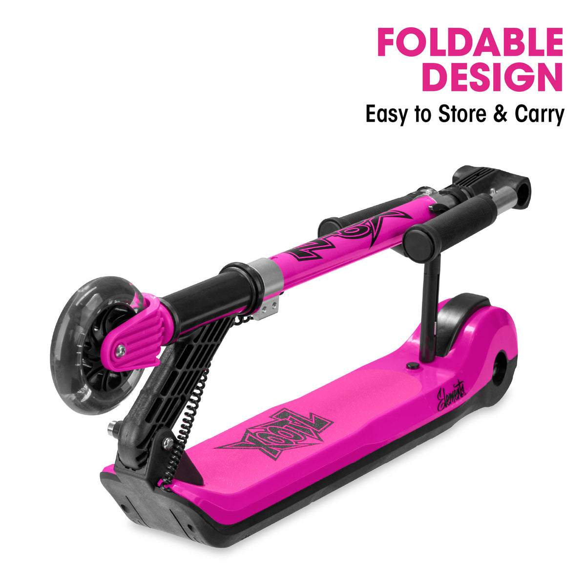 Patinete Xootz Wild Rider LED Con Diseño De Tigre, Ruedas Y Cubierta Iluminadas, Manillar Ajustable Y Plegable, Para Niños Desde 3 Años