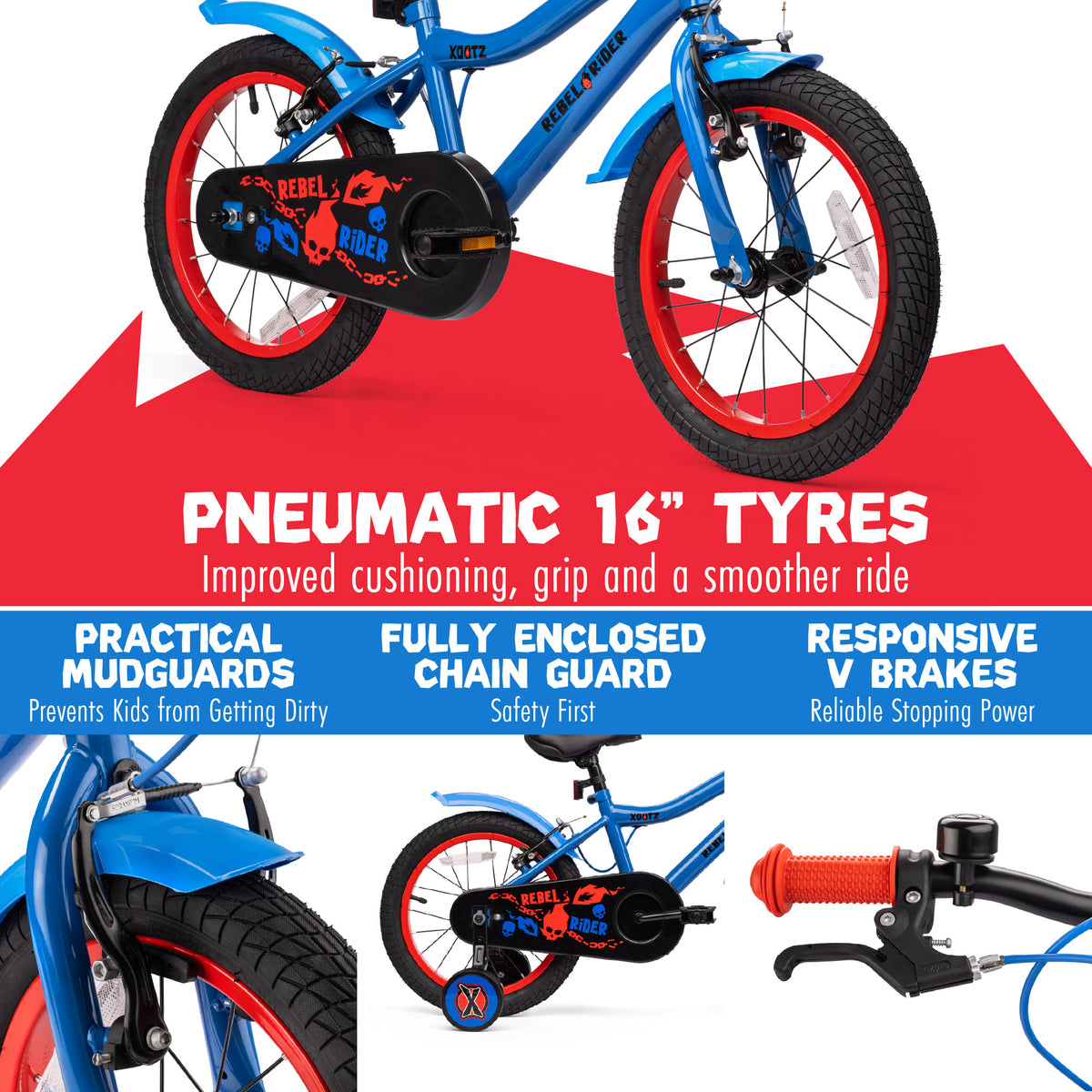 durable 16inch tyres on kids bike