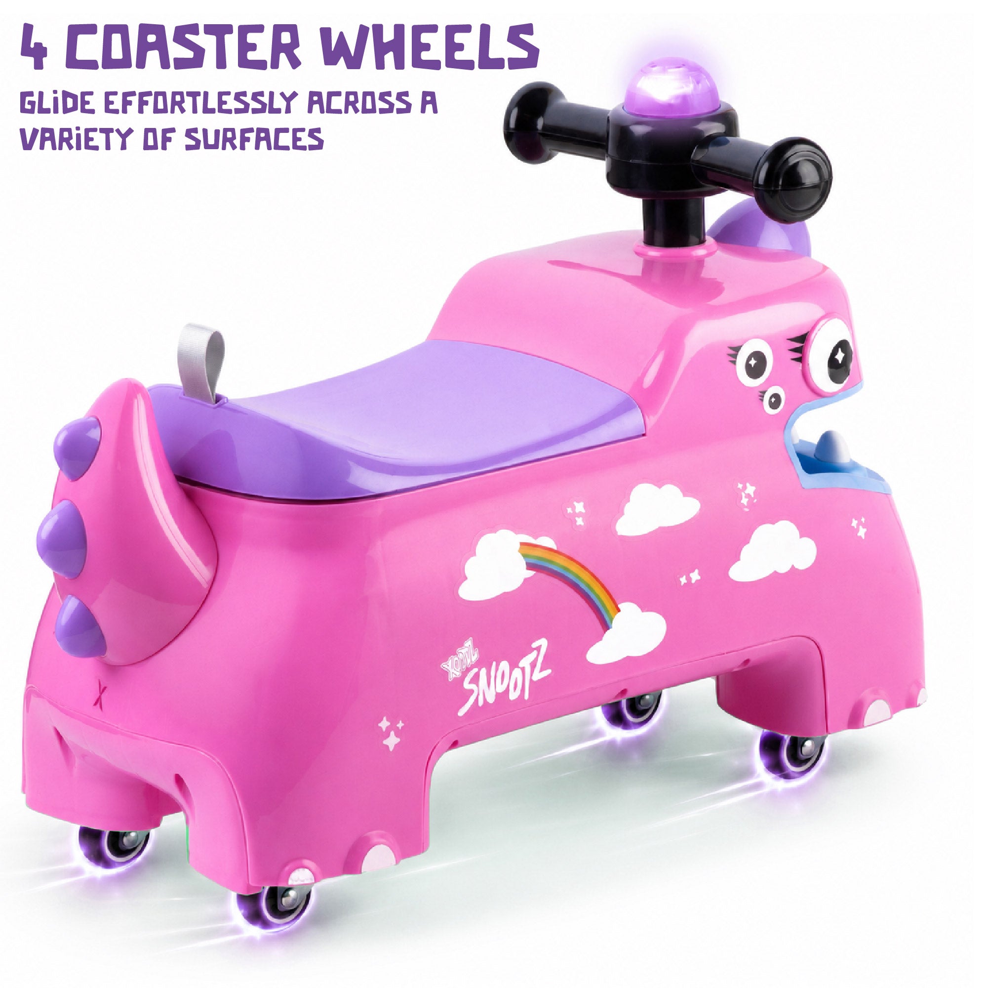 push ride on toy with coaster wheels for spinning 