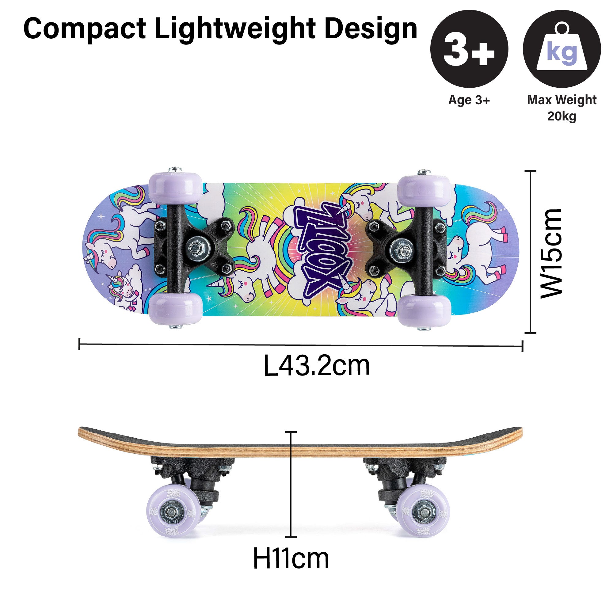 unicorn skateboard for girls