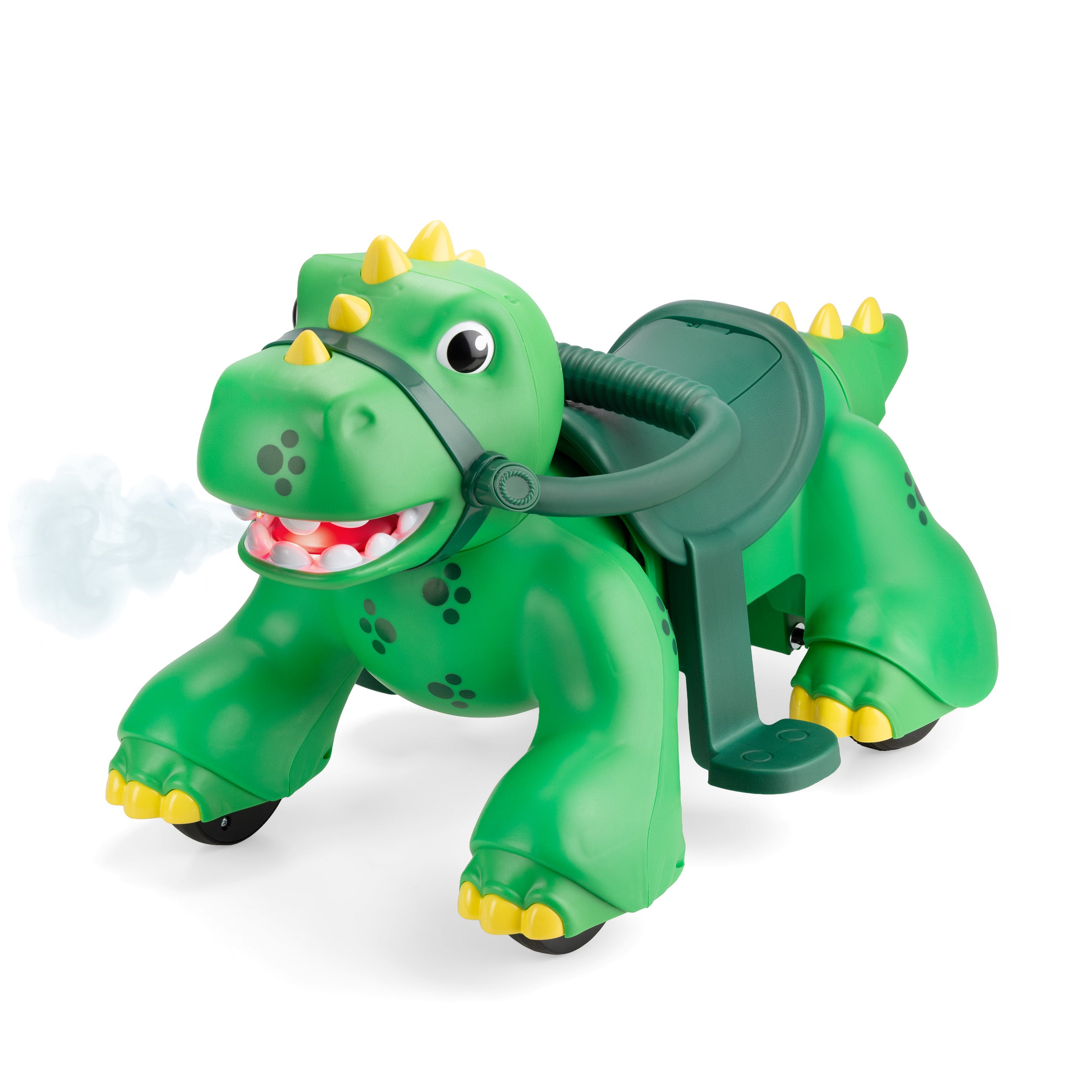  dinosaur ride-on toy with LED lights and water vapour 