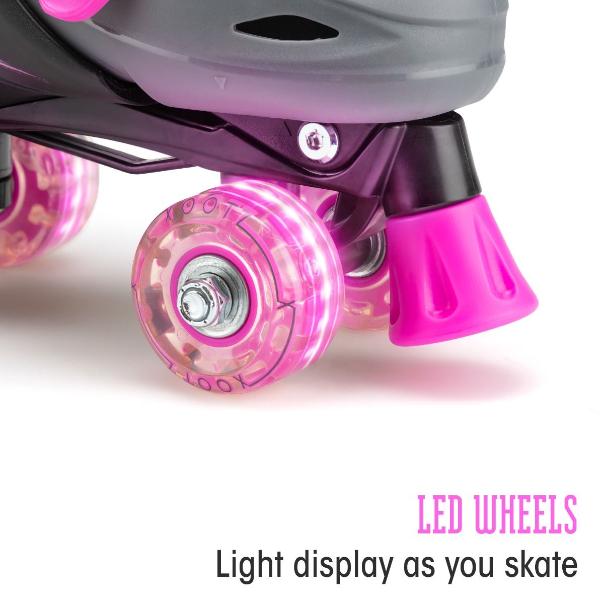 led pink skates for girls